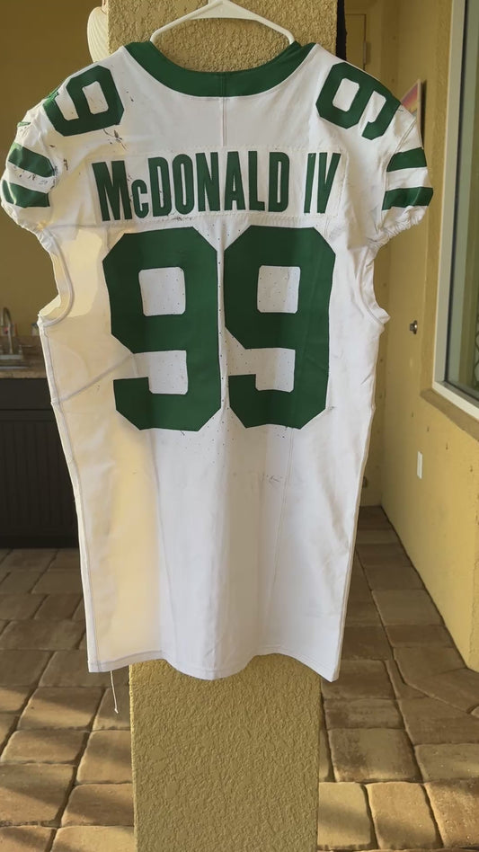 Will McDonald IV GAME USED 10/6/2024 New York Jets NFL Jersey - London Games🌍 vs. Minnesota Vikings