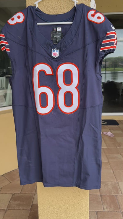 Doug Kramer Jr GAME WORN💪10/13/2024 Chicago Bears NFL Jersey👕London Games🌍vs.Jacksonville Jaguars at Tottenham Hotspur Stadium