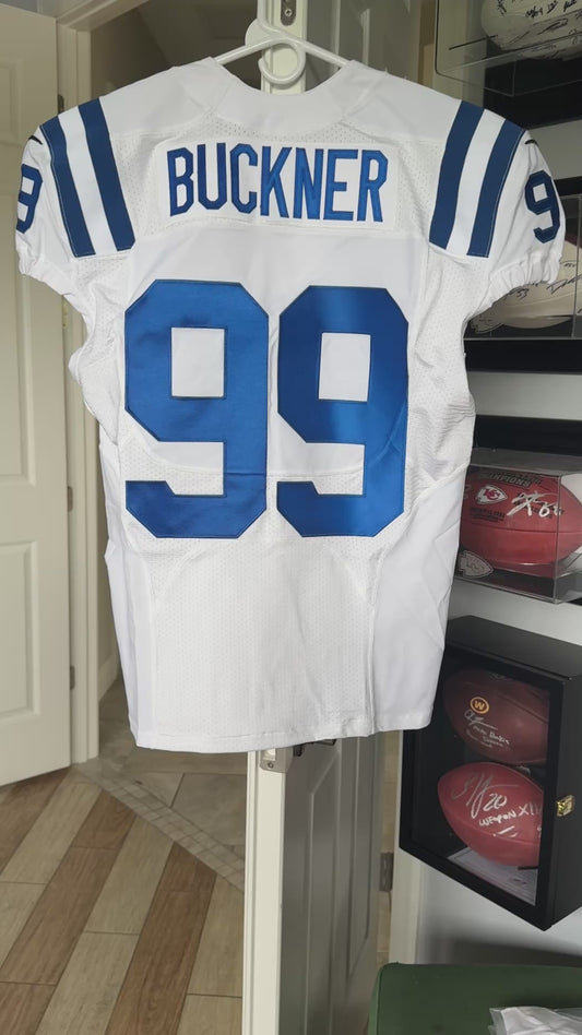 DeForest Buckner TEAM ISSUED 💪 Indianapolis Colts 🐎 Nike NFL Jersey 👕 Inc. COA 🛡️ & Captain's Patch