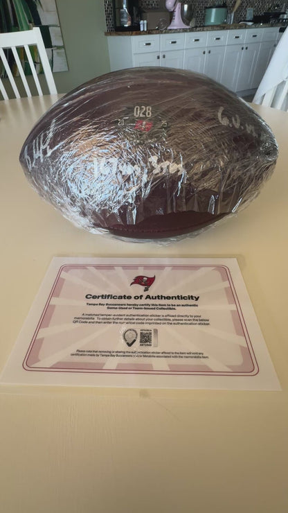 Baker Mayfield GAME USED 💪 09/07/25 Signed + Inscribed Ball Tampa Bay Buccaneers vs Atlanta Falcons Also includes Proof of Authenticity 🛡️