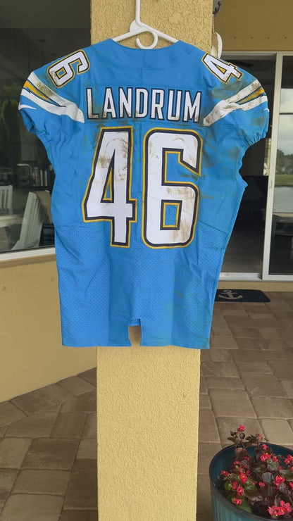 Chris Landrum GAME WORN💪10/21/18 PHOTO MATCHED📸Los Angeles Chargers NFL On-Field Jersey vs. Tennessee Titans