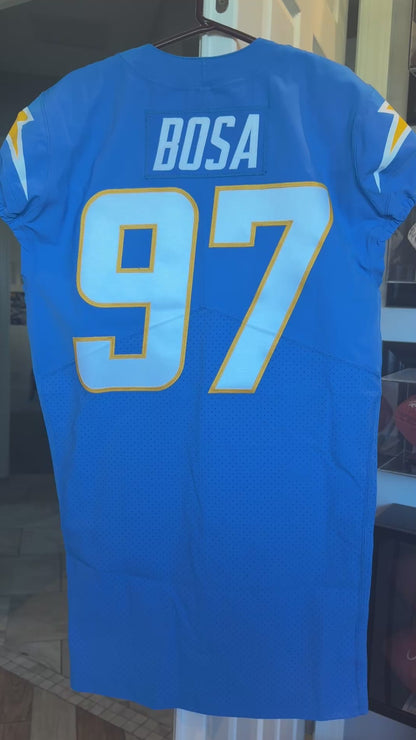 Joey Bosa TEAM-ISSUED💪Los Angeles Chargers⚡NFL Nike Jersey👕Includes Captains Patch