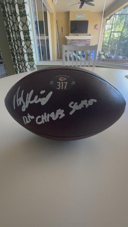 Andy Reid Hand-Signed + Inscribed "12th Chiefs Season" Game-Used Ball 01/05/25 Kansas City Chiefs vs. Denver Broncos