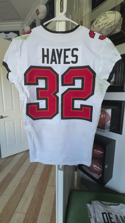 Josh Hayes GAME WORN 💪 10/12/25 Buccaneers Nike On-Field NFL Jersey 👕 vs. 49ers Inc. COA