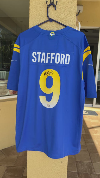 Matthew Stafford Hand-Signed🖊️Los Angeles Rams🐏Nike ON-FIELD NFL Jersey👕