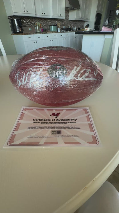 Mike Evans + Baker Mayfield Dual Signed GAME USED Wilson DUKE Ball Tampa Bay Buccaneers Proof of Authenticity included 📄