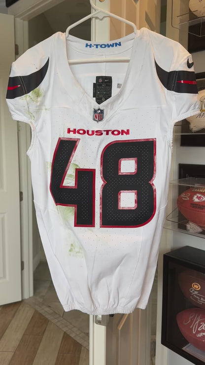 Christian Harris Playoff GAME WORN 💪 01/18/2024 Houston Texans Nike NFL Jersey 🎽 vs. Kansas City Chiefs