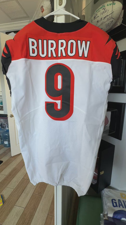Joe Burrow GAME ISSUED 💪 Cincinnati Bengals 🐅 On-Field Nike NFL Jersey 👕 Inc. COA 📄