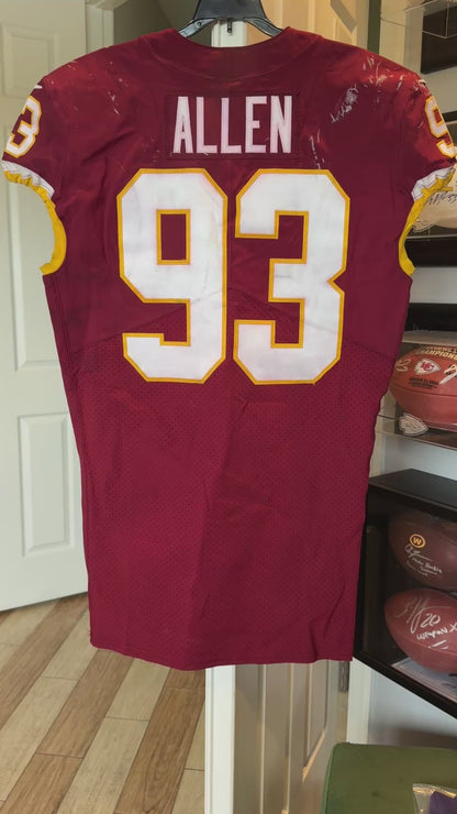 Jonathan Allen GAME-WORN & PHOTO-MATCHED Jersey Washington Commanders | 12/26/21 vs. Cowboys (Salute to Service Game) | PSA Certified | Size 44