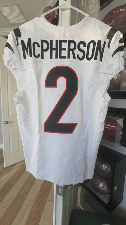 Evan McPherson GAME WORN 11/16/25 Cincinnati Bengals Nike NFL Jersey vs Pittsburgh Steelers Also Includes Certificate of Authenticity