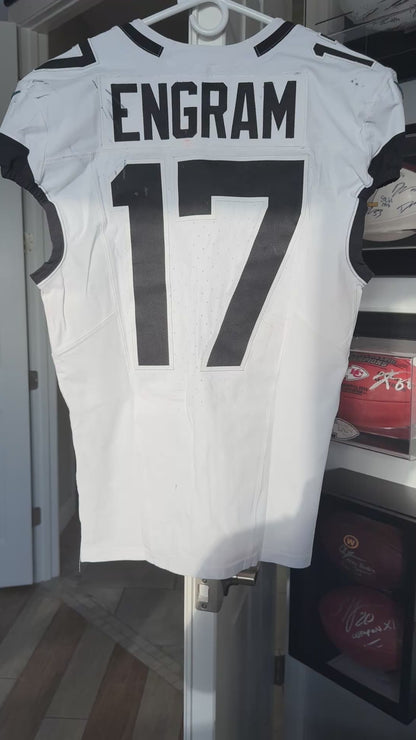 Evan Engram GAME USED 💪 10/13/24 PHOTO MATCHED 📸 Jacksonville Jaguars 🐆 Nike NFL On-Field Jersey👕 vs. Chicago Bears (London Game) 🌍