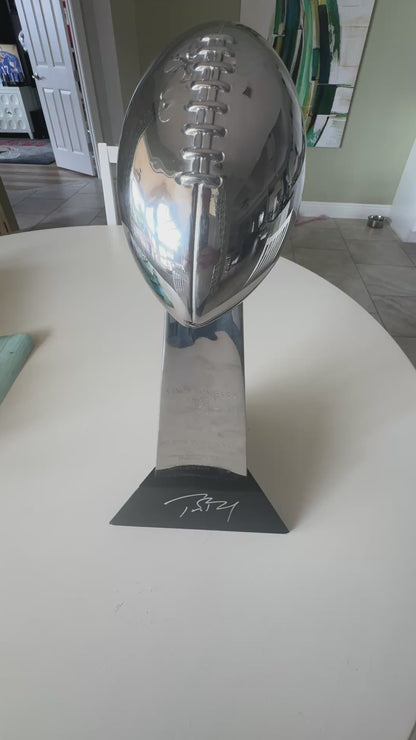 TOM BRADY 🐐 Hand Signed New England Patriots Super Bowl XXXVI Replica Vince Lombardi Trophy inc. COA 💥