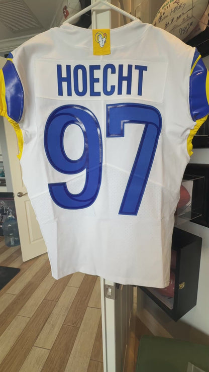 Michael Hoecht GAME-ISSUED💪Los Angeles Rams🐏NFL On-Field Jersey👕Inc.COA📄