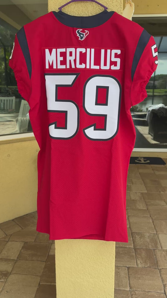 Whitney Mercilus Team-Issued Houston Texans 🐂 Nike NFL Jersey 👕 includes COA 🛡️