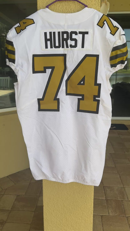 James Hurst GAME WORN 💪 10/02/2022 PHOTO MATCHED 📸 New Orleans Saints Nike NFL Jersey👕 vs. Minnesota Vikings with PSA Authentication 🛡️