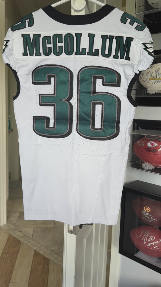 Tristan McCollum GAME WORN💪09/06/2024 Philadelphia Eagles🦅Nike NFL Jersey👕vs. Green Bay Packers in São Paulo Brazil 🇧🇷