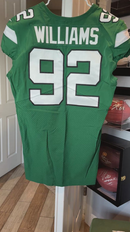 Leonard Williams GAME USED/WORN 💪 New York Jets Nike NFL Jersey 👕 with PSA Authenticity🛡️