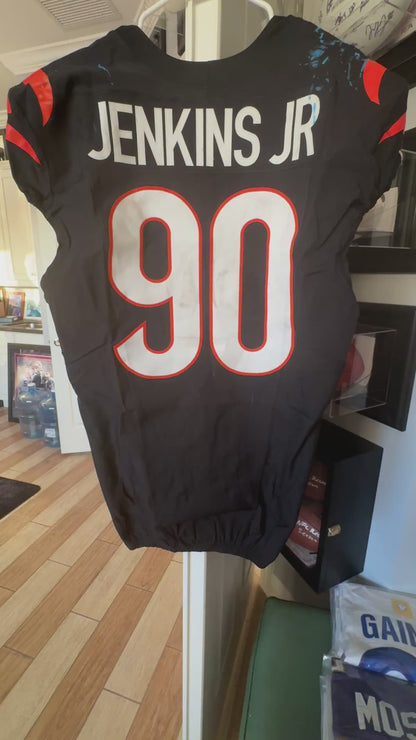 Kris Jenkins Jr. GAME WORN 10/05/25 💪 Cincinnati Bengals 🐅 Nike NFL Jersey vs Detroit Lions inc. COA 🛡️