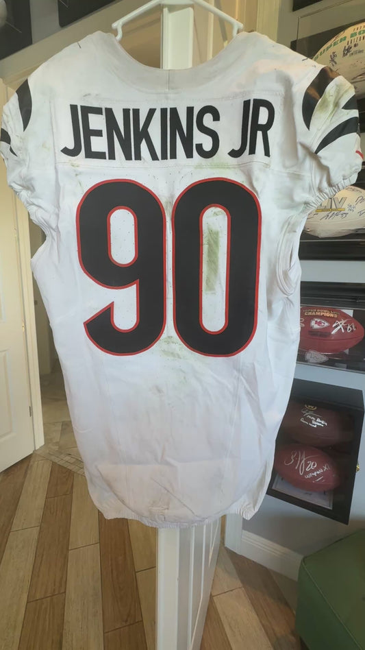 Kris Jenkins Jr. GAME-WORN 09/29/25💪Cincinnati Bengals🐅NFL Jersey vs. Denver Broncos