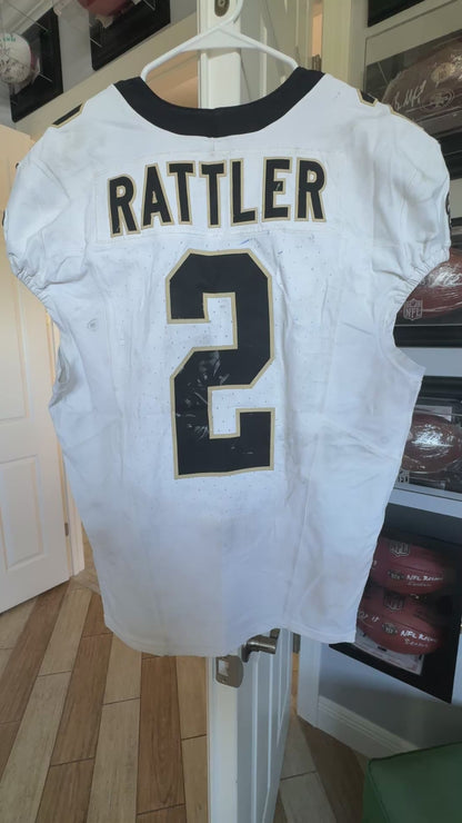 Spencer Rattler GAME WORN 09/28/25 New Orleans Saints ⚜️ Nike NFL Jersey vs Bills Includes PSA Authenticity 🛡️