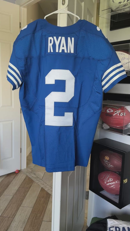 Matt Ryan Team-Issued Indianapolis Colts Nike NFL Jersey Includes COA and Captain's Patch
