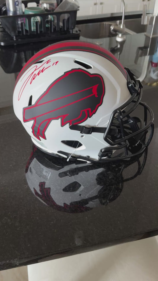 JOSH ALLEN Signed✍️Buffalo Bills🦬Full-Size Authentic On-Field Lunar Eclipse Alternate Speed Helmet (Beckett)