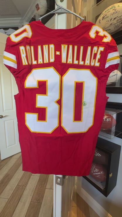 Christian Roland-Wallace GAME-WORN💪09/14/25 Kansas City Chiefs NFL Jersey🎽vs. Philadelphia Eagles🦅