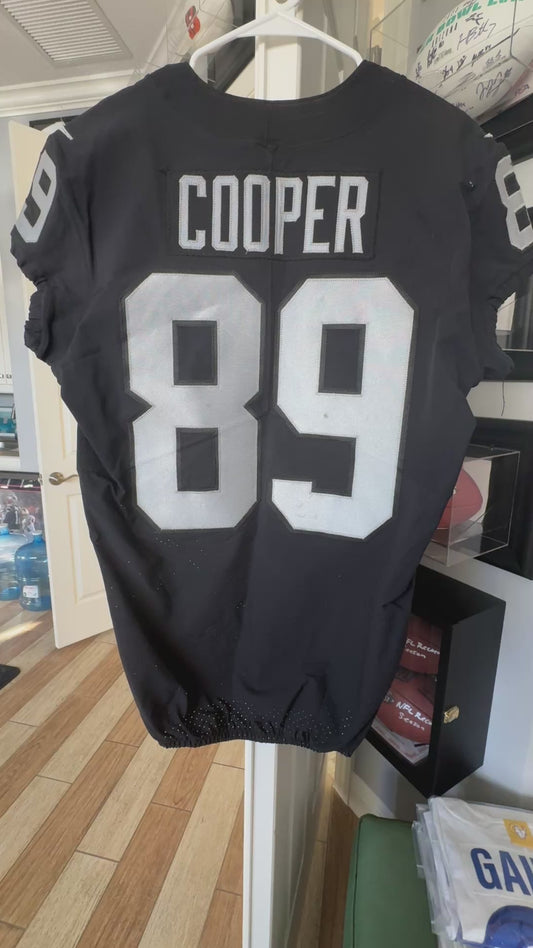 Amari Cooper GAME WORN 💪 11.19.17 Oakland Raiders⚫⚪Nike NFL Jersey 👕 vs. Patriots inc. COA 🛡️