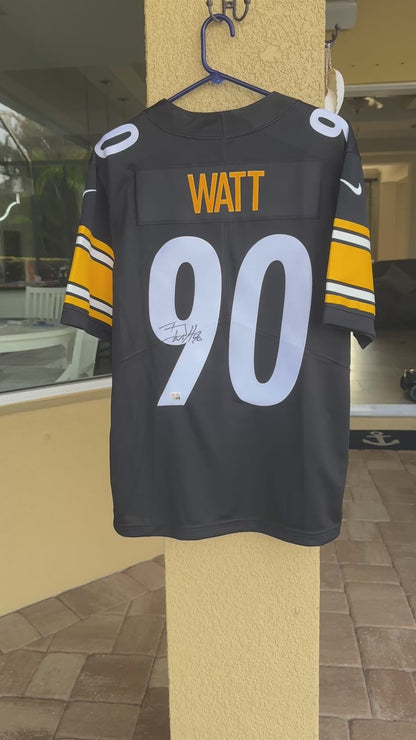T. J. Watt Hand-Signed ✍️ Pittsburgh Steelers AUTHENTIC Nike NFL Jersey 👕 Includes Fanatics Hologram for Authenticity 🛡️