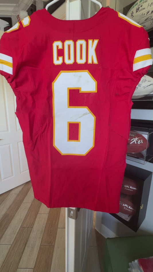 Bryan Cook GAME WORN 💪 10/27/25 Kansas City Chiefs Nike NFL Jersey 🎽 vs. Washington Commanders - COA included 🛡️