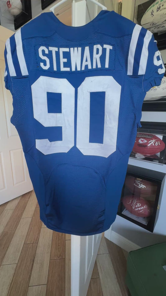 Grover Stewart GAME WORN 💪 Indianapolis Colts 🐎 Nike On-Field NFL Jersey 👕 COA also included 🛡️