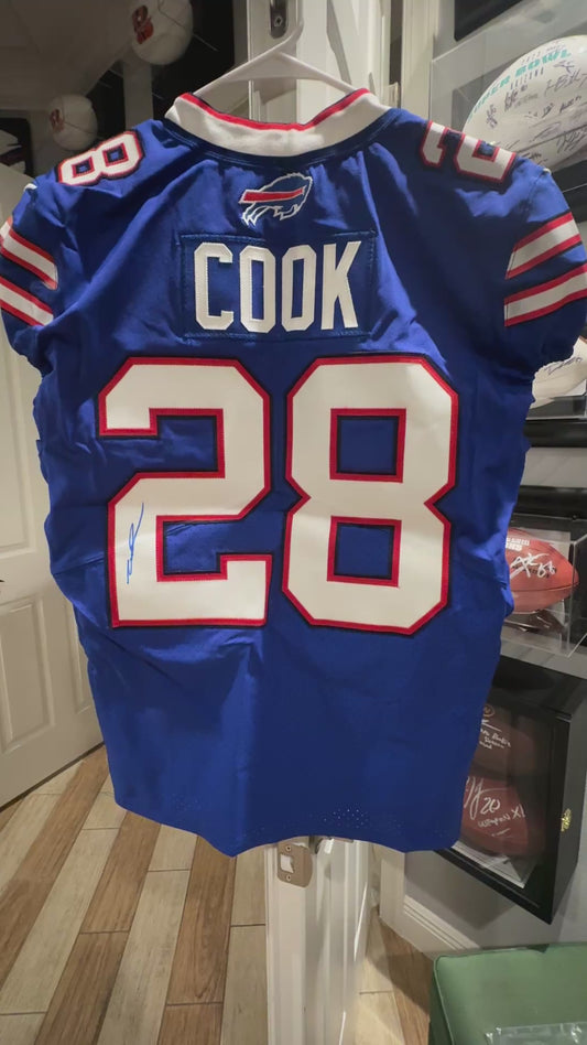 James Cook Hand Signed ✍️ AUTHENTIC 💪 Buffalo Bills On-Field NFL Jersey Inc. PSA Certification 🛡️