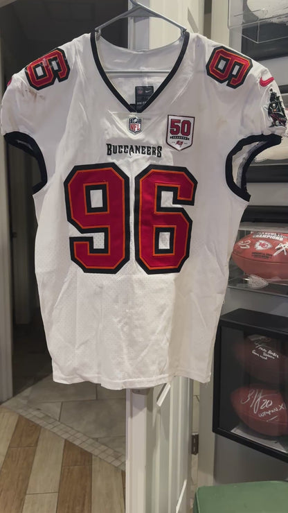 Greg Gaines GAME-WORN 8/23/25 Tampa Bay Buccaneers OnField NFL Jersey vs.Bills