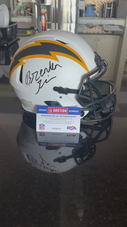 Brenden Rice Signed Los Angeles Chargers⚡Full-Size Authentic Lunar Eclipse Speed Helmet💥