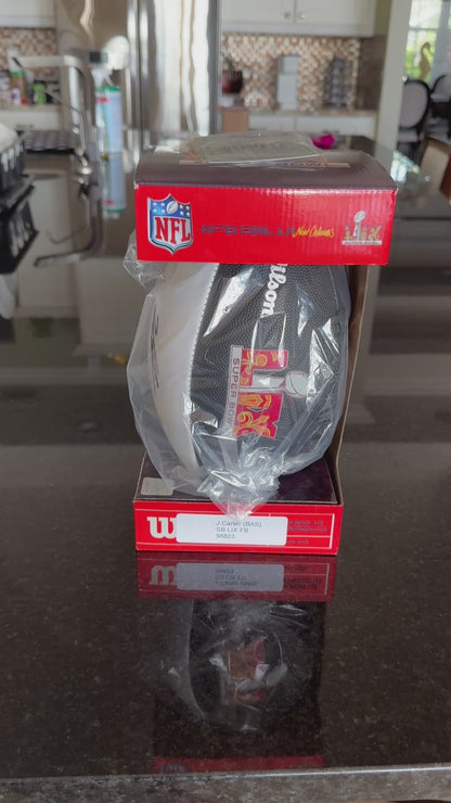 Jalen Carter Signed✍️Philadelphia Eagles🦅Super Bowl LIX Logo NFL Wilson Football