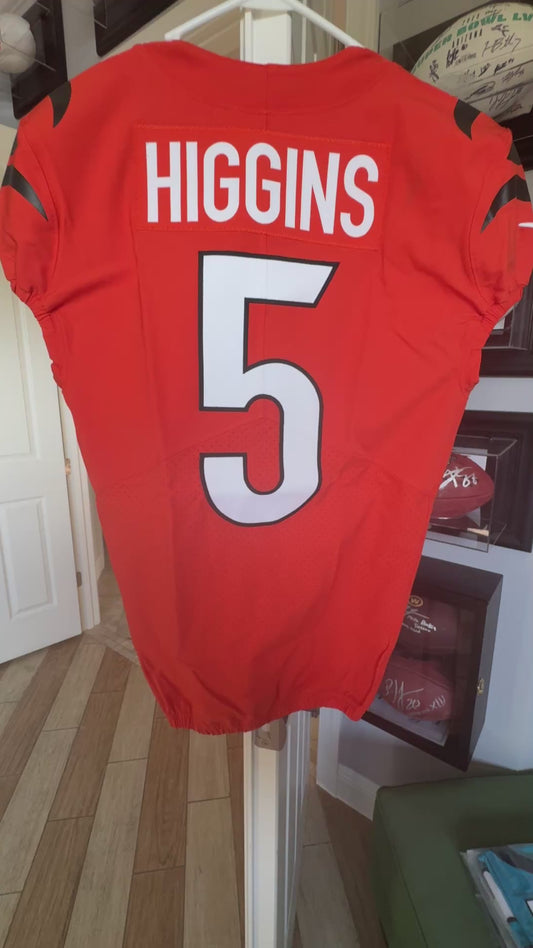 Tee Higgins GAME ISSUED 💪 Cincinnati Bengals 🐅 24-25 Season Nike NFL Jersey 👕 Inc. COA 📄