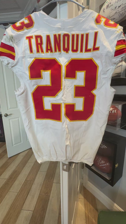 Drue Tranquill GAME-USED💪09/05/25 Kansas City Chiefs NFL Jersey🎽vs. Los Angeles Chargers