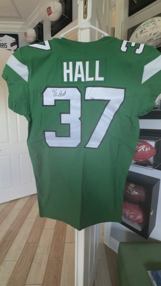 Bryce Hall Hand Signed AUTHENTIC 💪 New York Jets Jersey 👕 Also includes Professional Sports Authenticator COA 🛡️