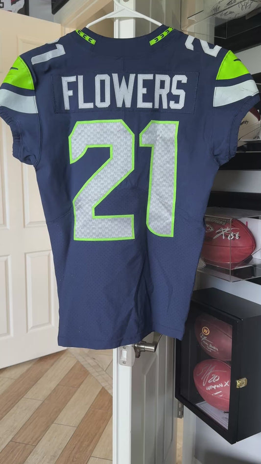 Tre Flowers GAME-WORN💪09/19/2021 Seattle Seahawks NFL Jersey👕vs.Titans | Inc.COA📏