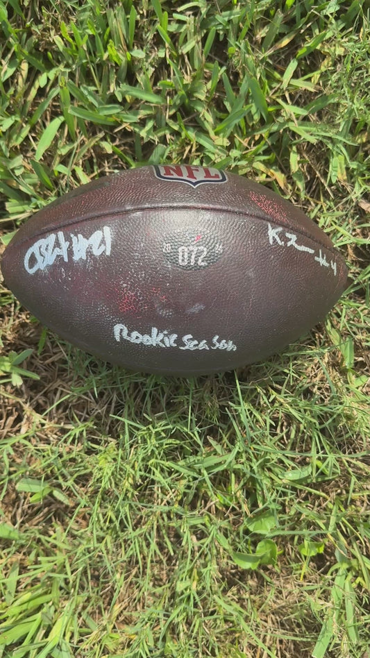 Calen Bullock + Kamari Lassiter Hand Signed 🖊️ GAME USED 💪 2024-2025 Season Houston Texans Wilson Ball Inscribed “Rookie Season”