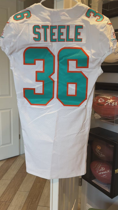 Chris Steele GAME ISSUED 💪 Miami Dolphins 🐬 On-Field Nike NFL Jersey 🎽 Inc. PSA Authenticity 🛡️
