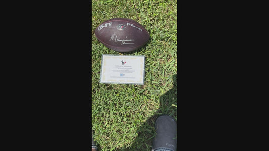Nico Collins, Calen Bullock, & Kamari Lassiter TRIPLE Signed Practice-Used "Rapid Break-In" Wilson The Duke Ball from their 2023-2024 Season