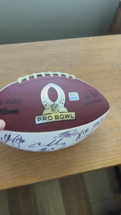 Wilson Pro Bowl Panel Ball Signed By Over 25 Players inc. Drew Brees, JJ Watt, Jason Kelce, TY Hilton, AJ Green, Andy Dalton, Andrew Luck, Calias Campbell & Pat Mcafee Also included is PSA Authenticity 🛡️