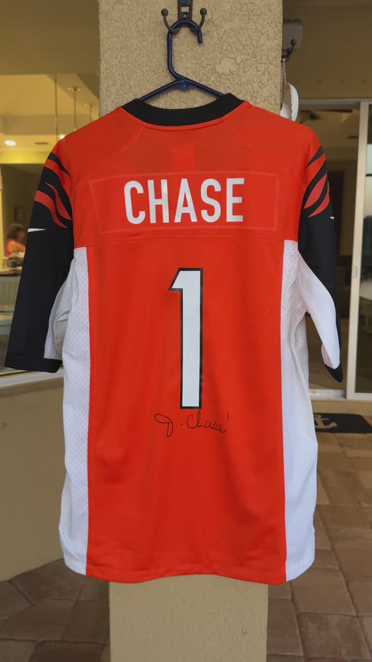Ja'Marr Chase Hand-Signed✍️ Cincinnati Bengals 🐅Nike Jersey NFL Memorabilia
