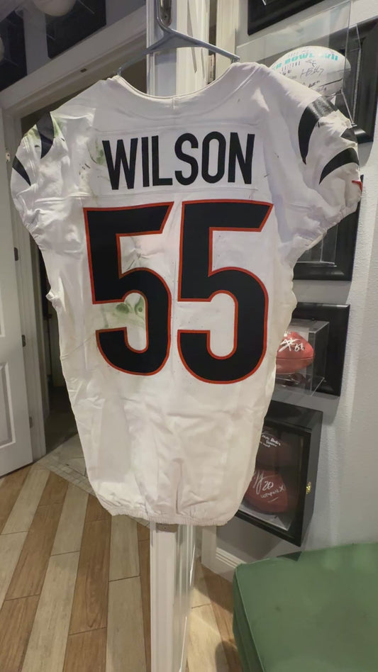 Logan Wilson GAME WORN/USED 09/07/25 Cincinnati Bengals NFL Jersey vs Browns