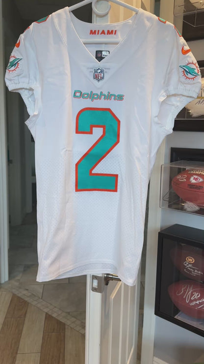 Chase Edmonds GAME ISSUED 💪 Miami Dolphins 🐬 Nike On-Field NFL Jersey 👕 Inc. PSA Authenticity 🛡️