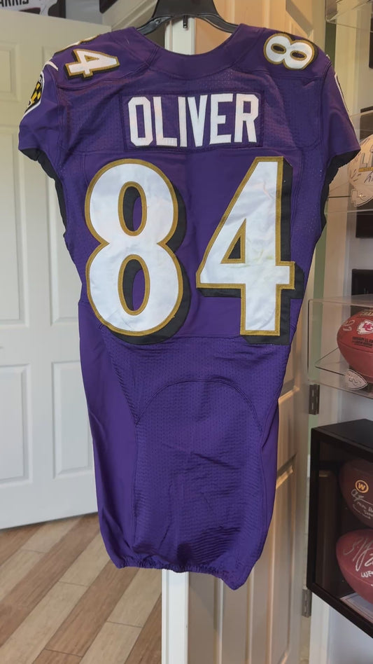 Josh Oliver GAME WORN💪11/20/22 Ravens💜vs. Panthers🐾On-Field NFL Nike Jersey Worn during the November 20, 2022 victory vs. Carolina Panthers