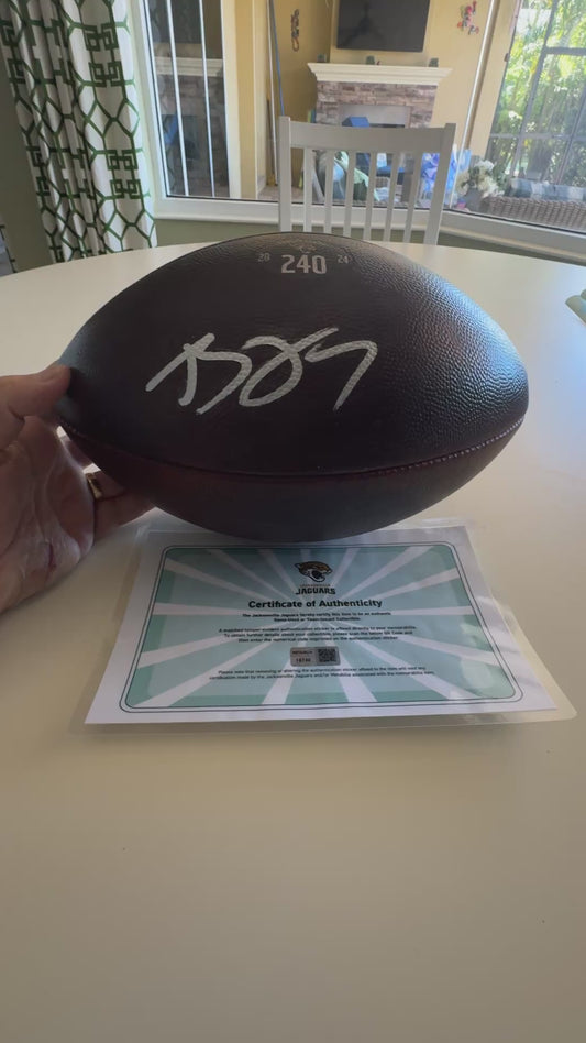 Brian Thomas Jr. Signed + GAME-USED 💪 12/01/24 Jacksonville Jaguars 🐆 NFL Wilson Ball 🏈 vs. Houston Texans