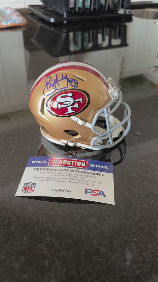 Bryant Young Signed🖊️San Francisco 49ers mini Helmet ✍️