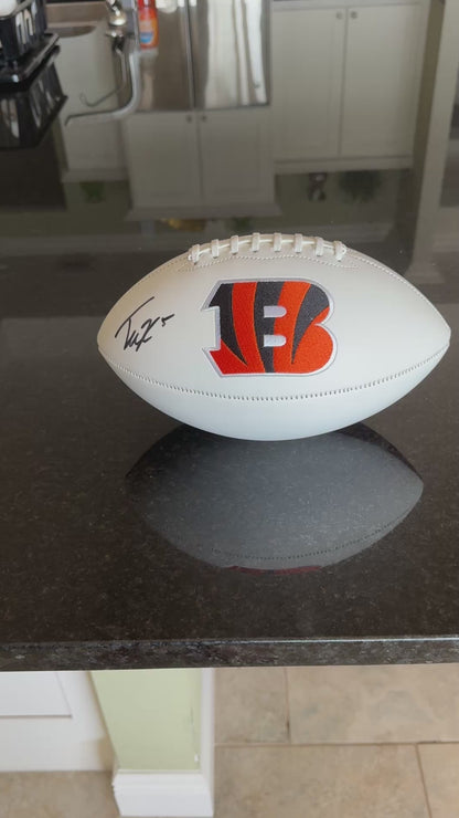 Tee Higgins Signed Cincinnati Bengals Logo Football - NFL Sports Memorabilia